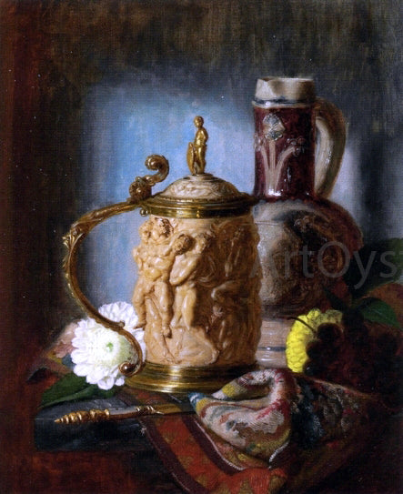 Blaise Alexandre Desgoffe The Ivory Tankard - Hand Painted Oil Painting