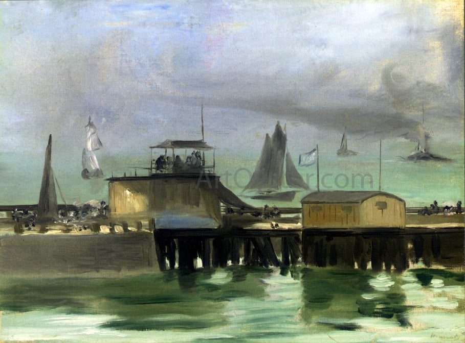Edouard Manet The Jetty at Boulogne - Hand Painted Oil Painting