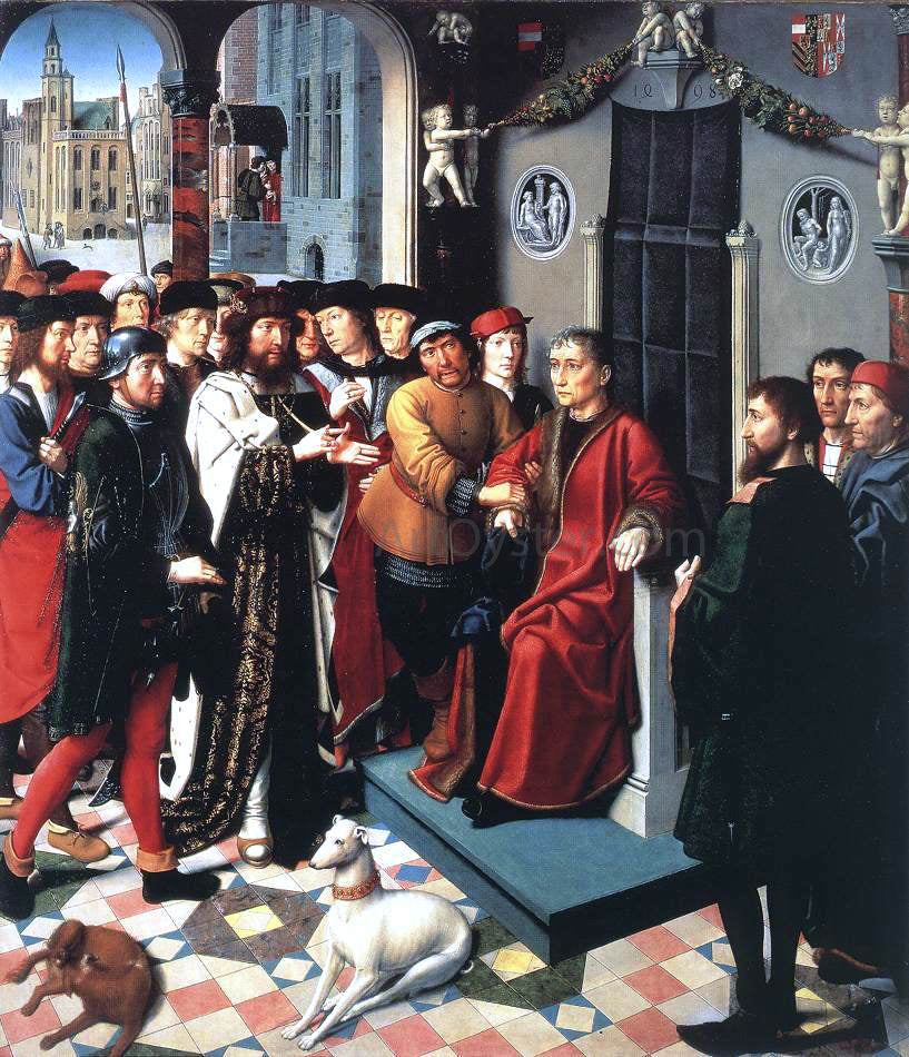  Gerard David The Judgment of Cambyses (left panel) - Hand Painted Oil Painting