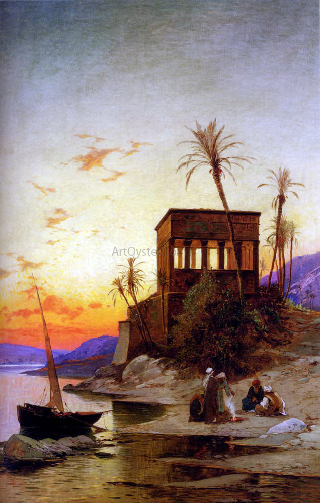 Hermann Solomon Corrodi The Kiosk of Trajan, Philae on the Nile - Hand Painted Oil Painting