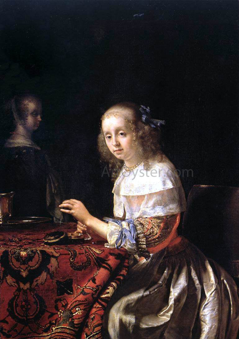 The Elder Frans Van Mieris The Lacemaker - Hand Painted Oil Painting
