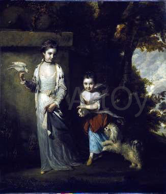 Sir Joshua Reynolds The Ladies Amabel and Mary Jemima Yorke - Hand Painted Oil Painting