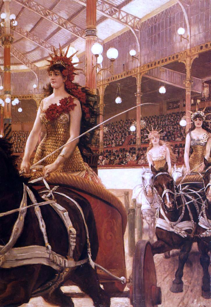 James Tissot The Ladies of the Cars - Hand Painted Oil Painting