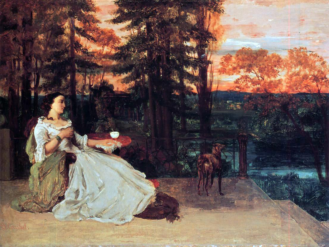  Gustave Courbet The Lady of Frankfurt - Hand Painted Oil Painting