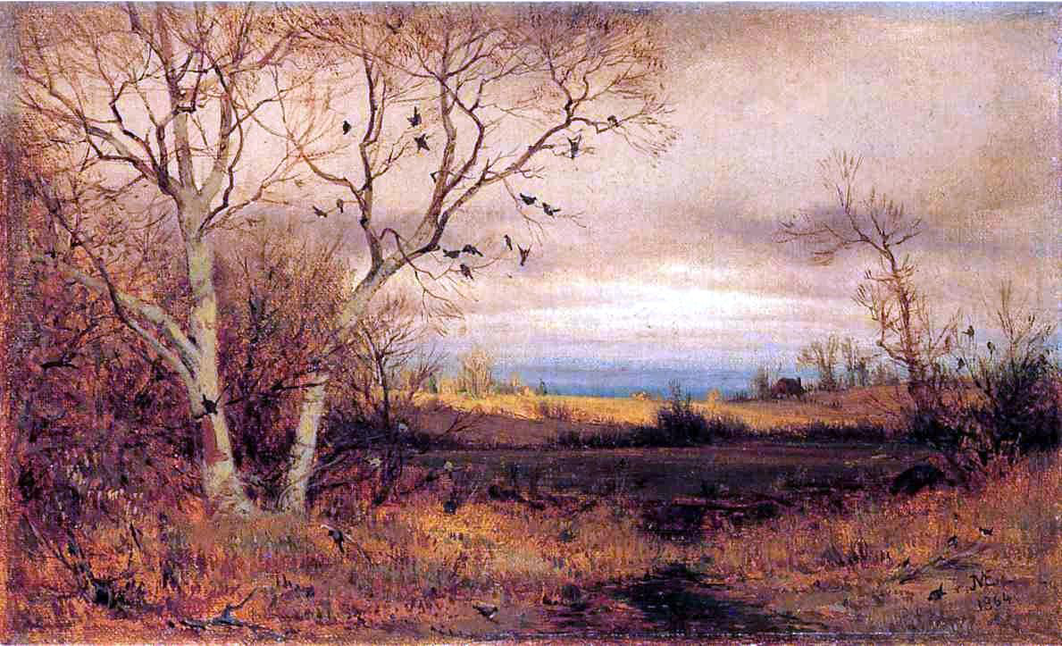 Jervis McEntee The Lake - Hand Painted Oil Painting