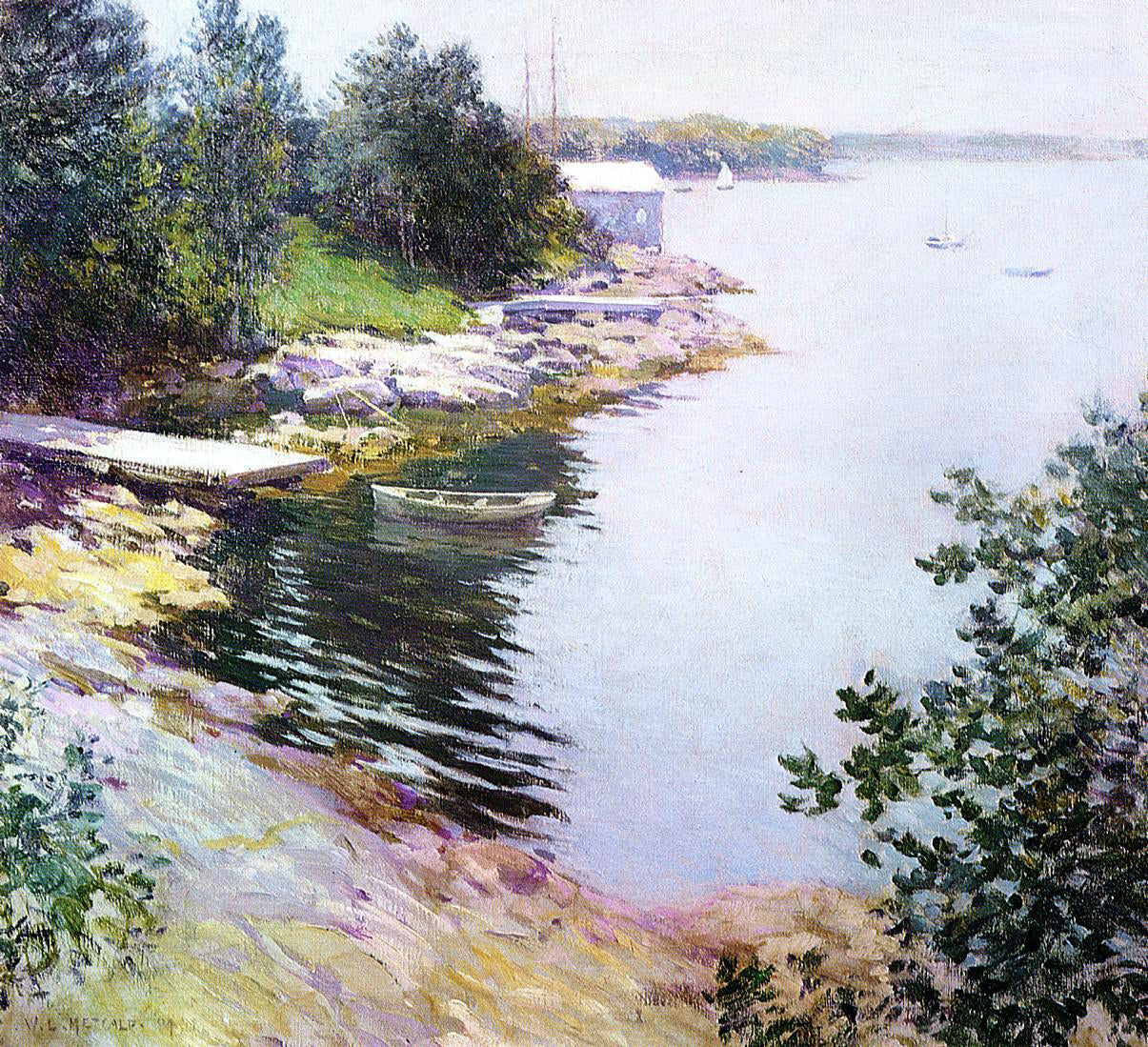  Willard Leroy Metcalf The Landing Place - Hand Painted Oil Painting