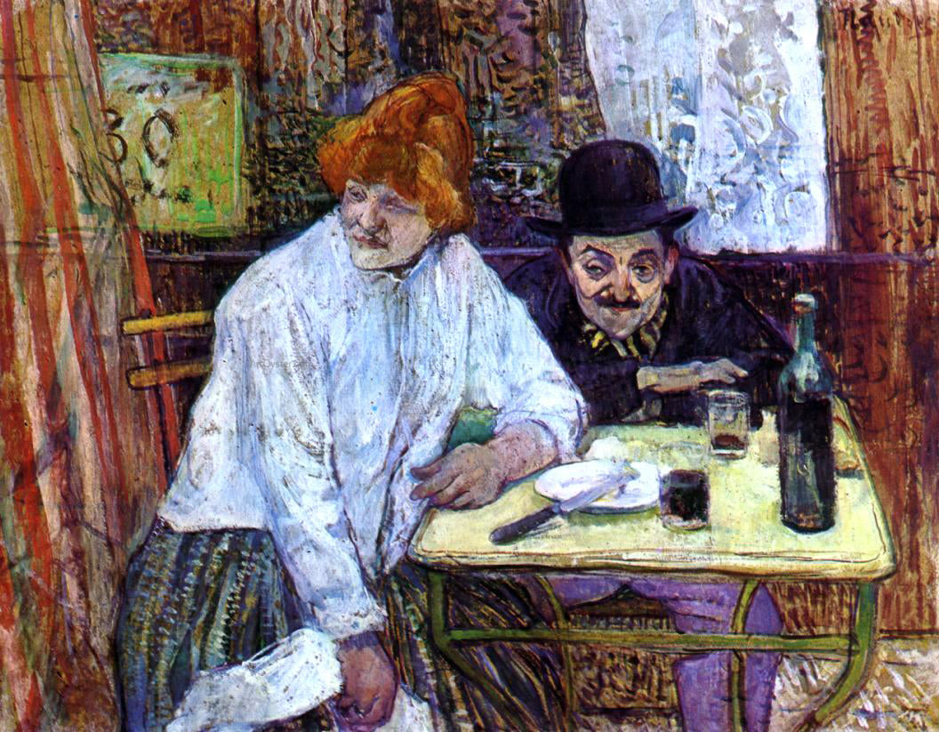 Henri De Toulouse-Lautrec The Last Crumbs (also known as A la Mie) - Hand Painted Oil Painting