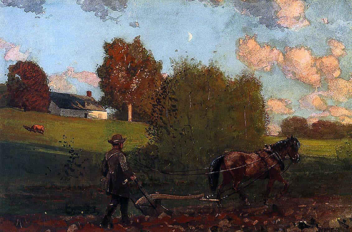 Winslow Homer The Last Furrow - Hand Painted Oil Painting