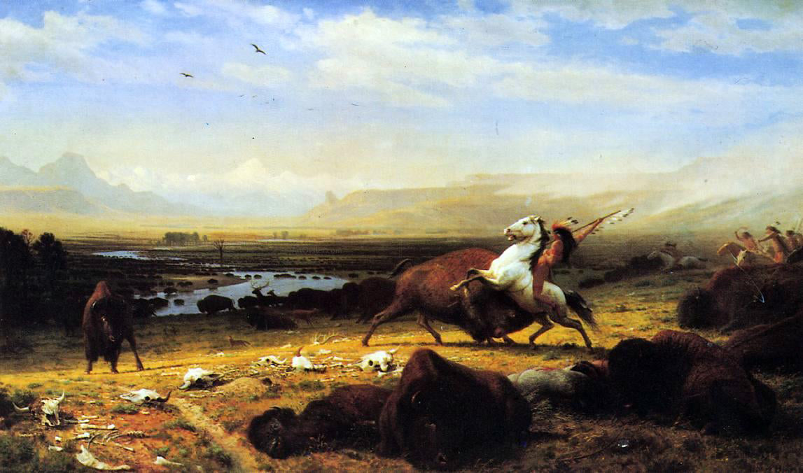 Albert Bierstadt The Last of the Buffalo - Hand Painted Oil Painting