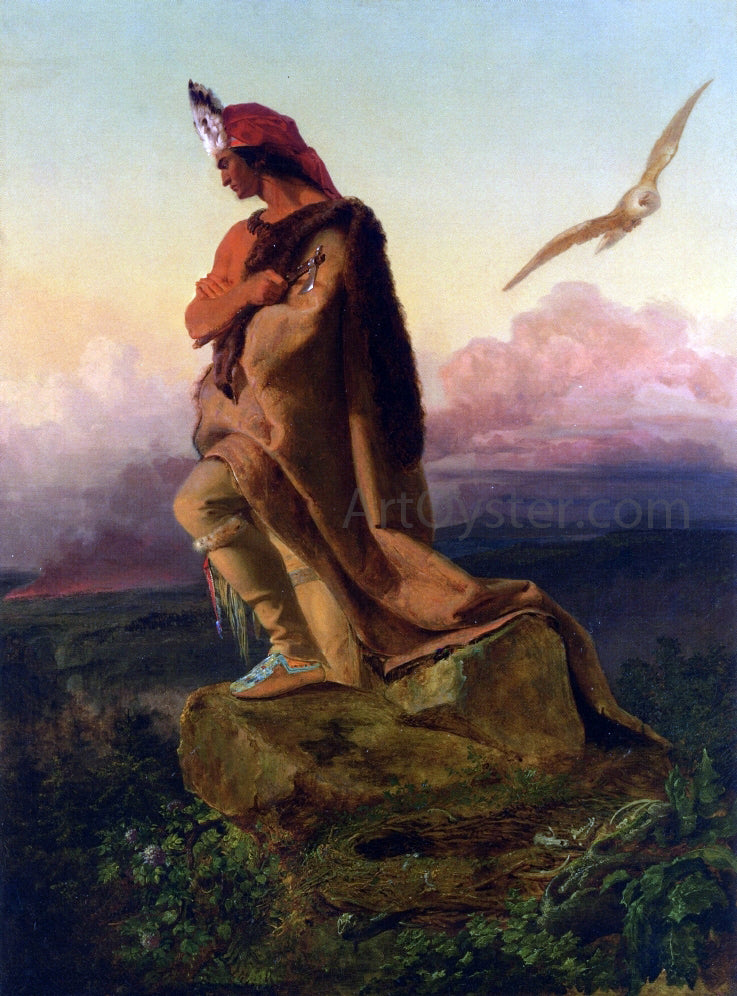 Emanuel Gottlieb Leutze The Last of the Mohicans - Hand Painted Oil Painting
