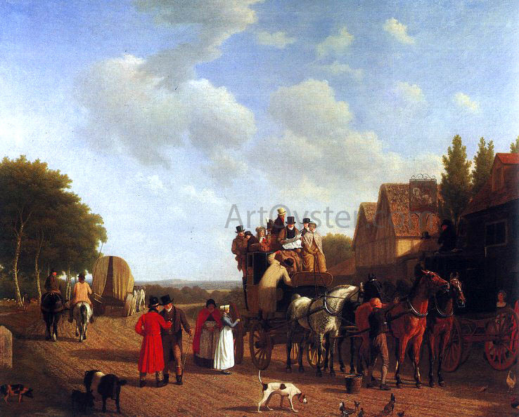  Jacques-Laurent Agasse The Last Stage on the Portsmouth Road - Hand Painted Oil Painting