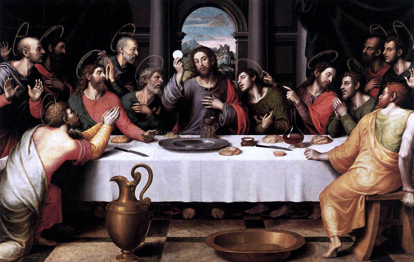 Juan de es De Juanes The Last Supper - Hand Painted Oil Painting
