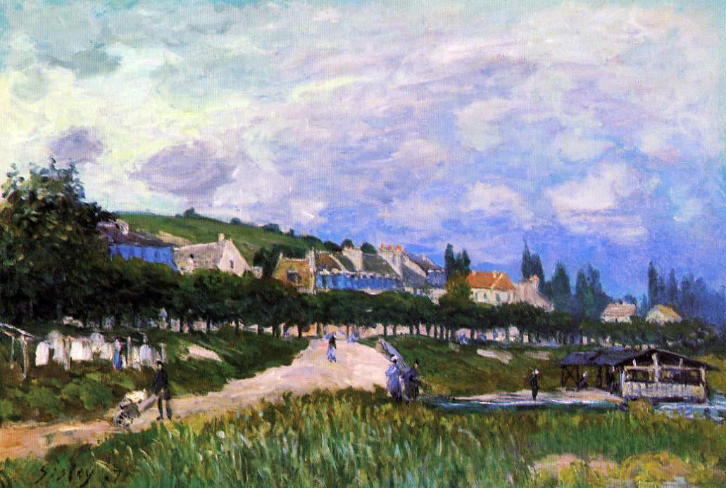 Alfred Sisley The Laundry - Hand Painted Oil Painting