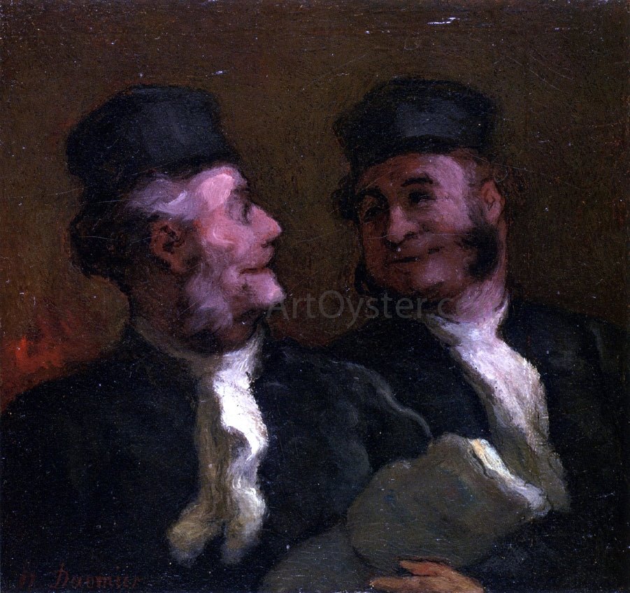 Honore Daumier The Lawyers (also known as Two Lawyers or The Two Conferees) - Hand Painted Oil Painting