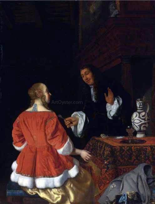 Jacob Ochtervelt The Lemon Slice - Hand Painted Oil Painting