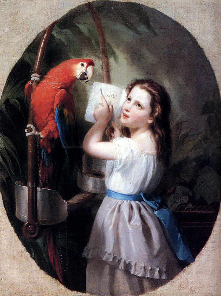 Fritz Zuber-Buhler The Lesson - Hand Painted Oil Painting