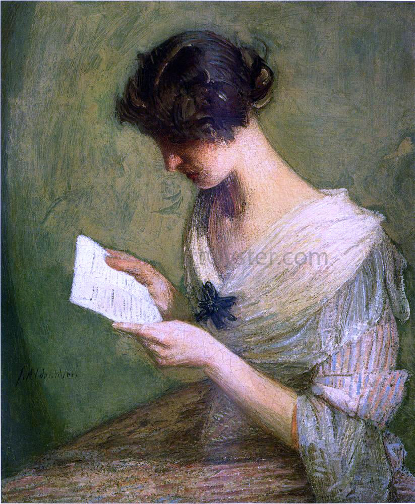 Julian Alden Weir The Letter - Hand Painted Oil Painting