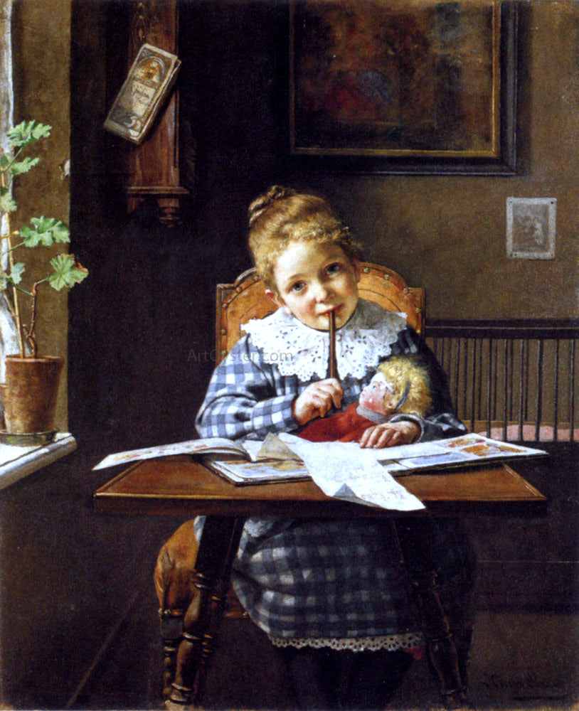 Hermann Lang A Letter - Hand Painted Oil Painting