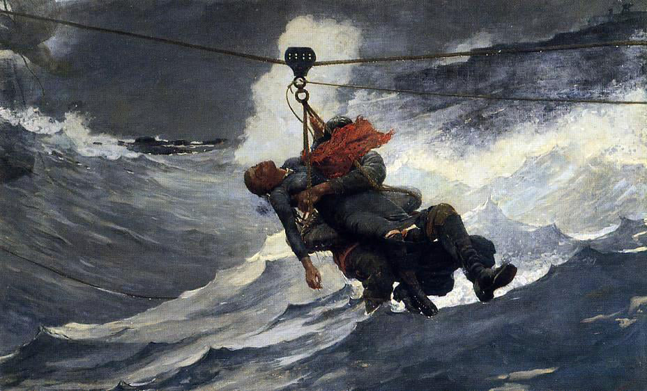 Winslow Homer The Life Line - Hand Painted Oil Painting
