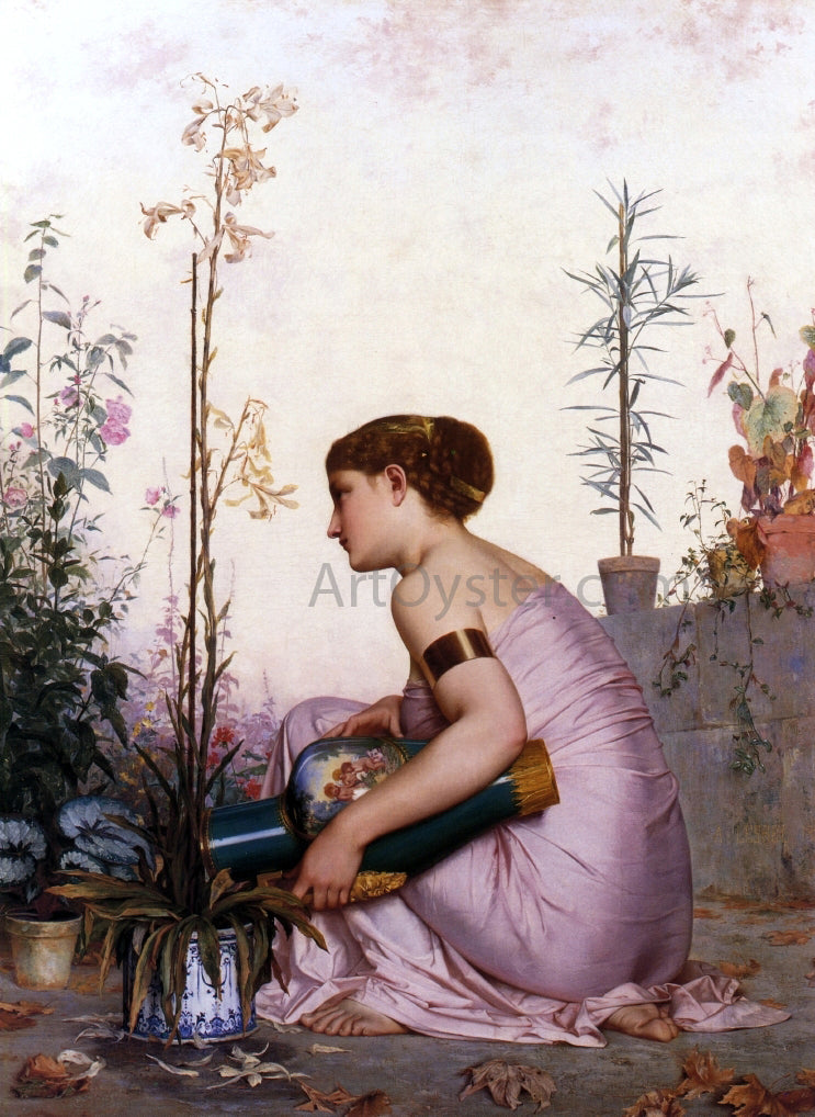Adolphe Alexander Lesrel The Lily is Dead (also known as Le lis et mort) - Hand Painted Oil Painting