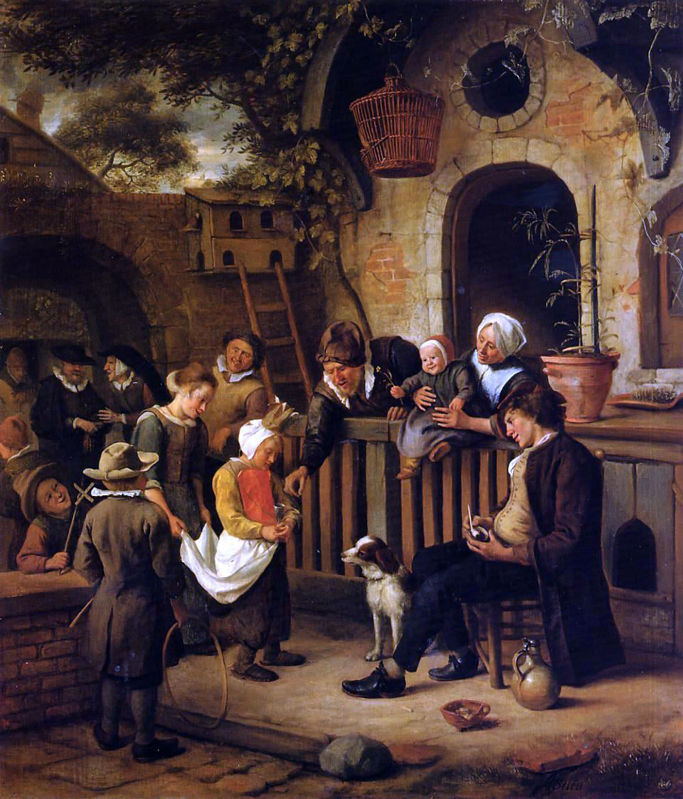 Jan Steen The Little Alms Collector - Hand Painted Oil Painting