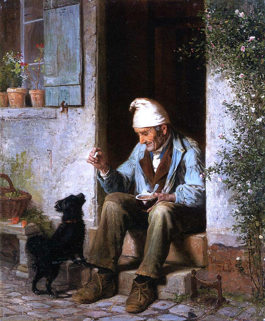 James Wells Champney The Little Beggar - Hand Painted Oil Painting