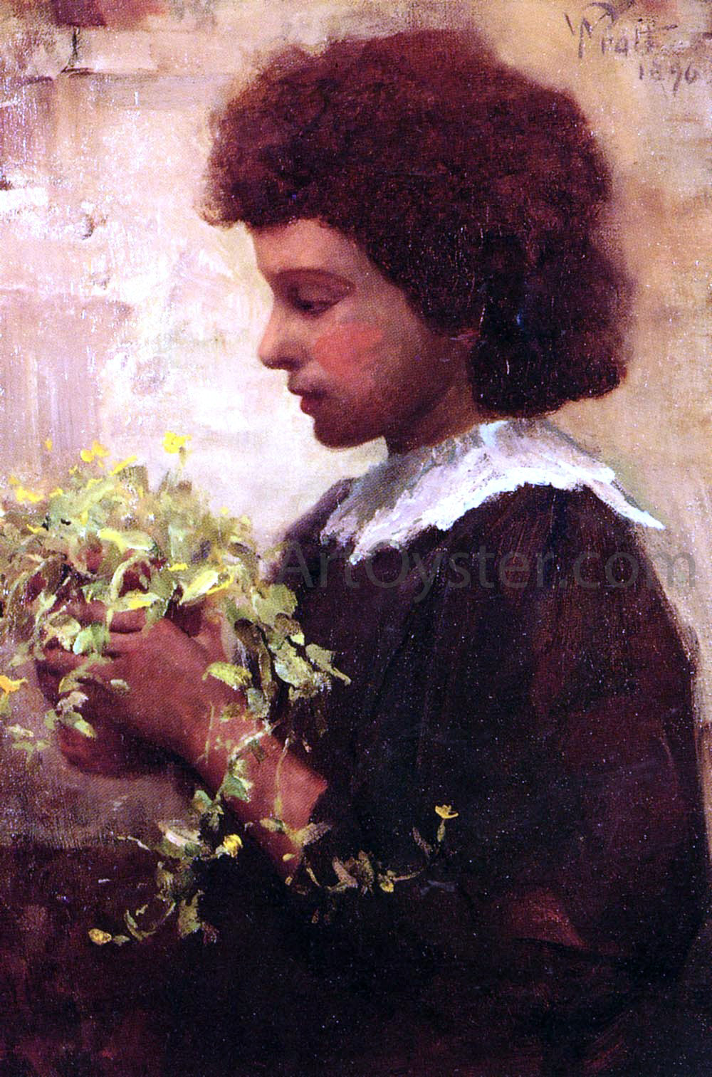 William Pratt The Little Gardener - Hand Painted Oil Painting