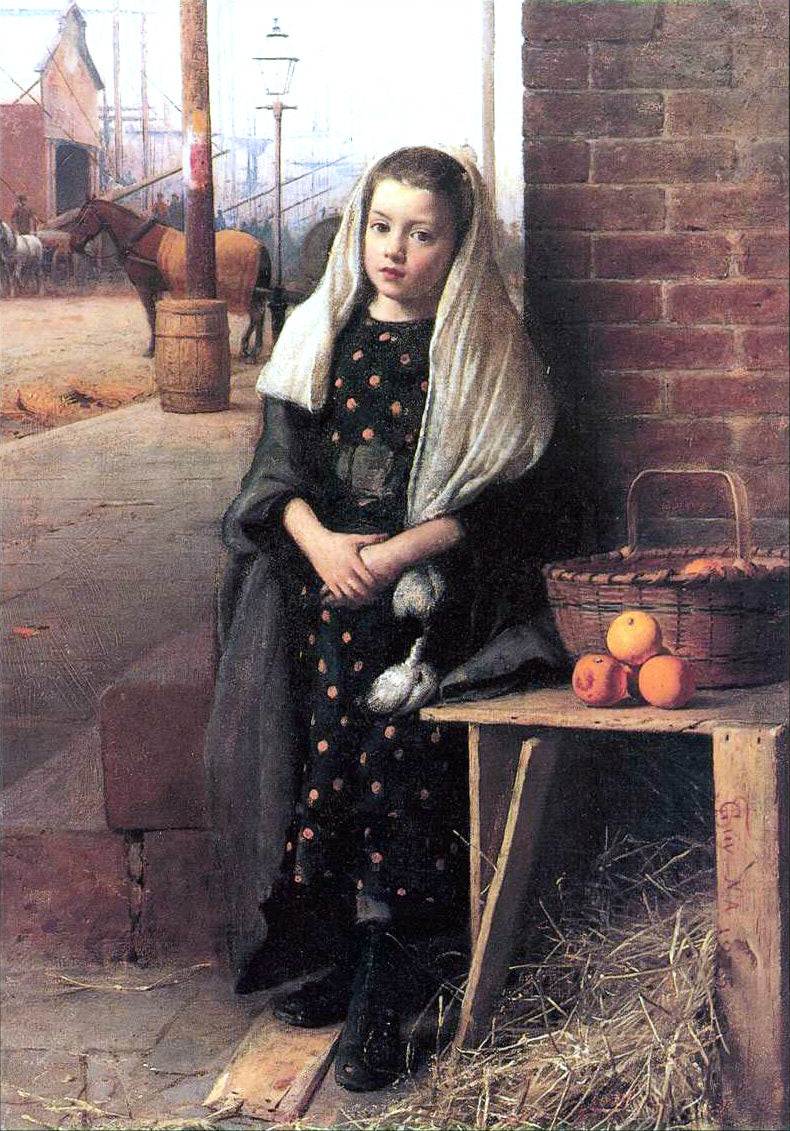 Seymour Joseph Guy The Little Orange Girl - Hand Painted Oil Painting
