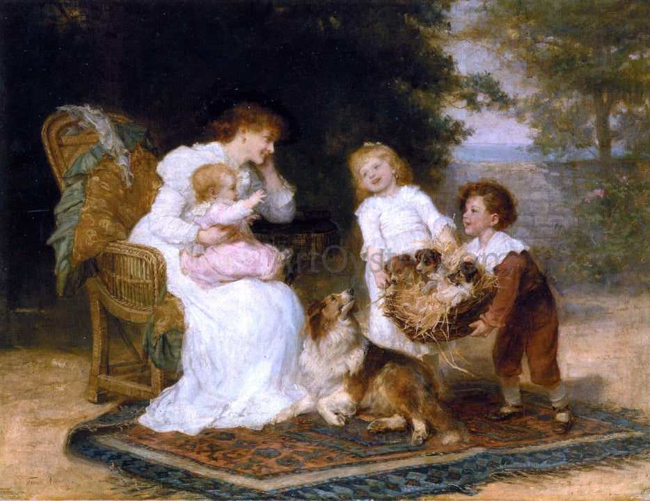  Frederick Morgan The Little Strangers - Hand Painted Oil Painting