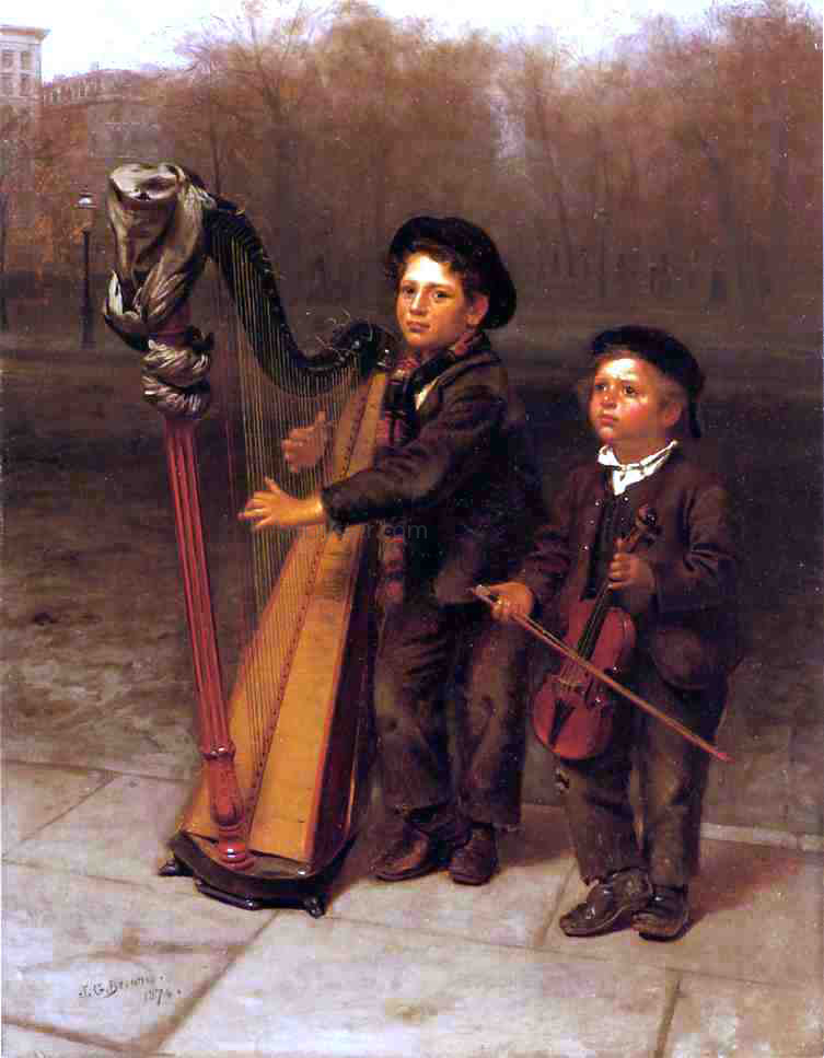 John George Brown The Little Strollers - Hand Painted Oil Painting