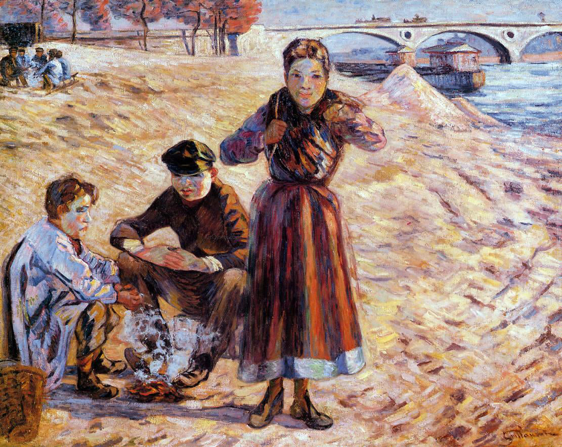 Armand Guillaumin The Little Thieves - Hand Painted Oil Painting