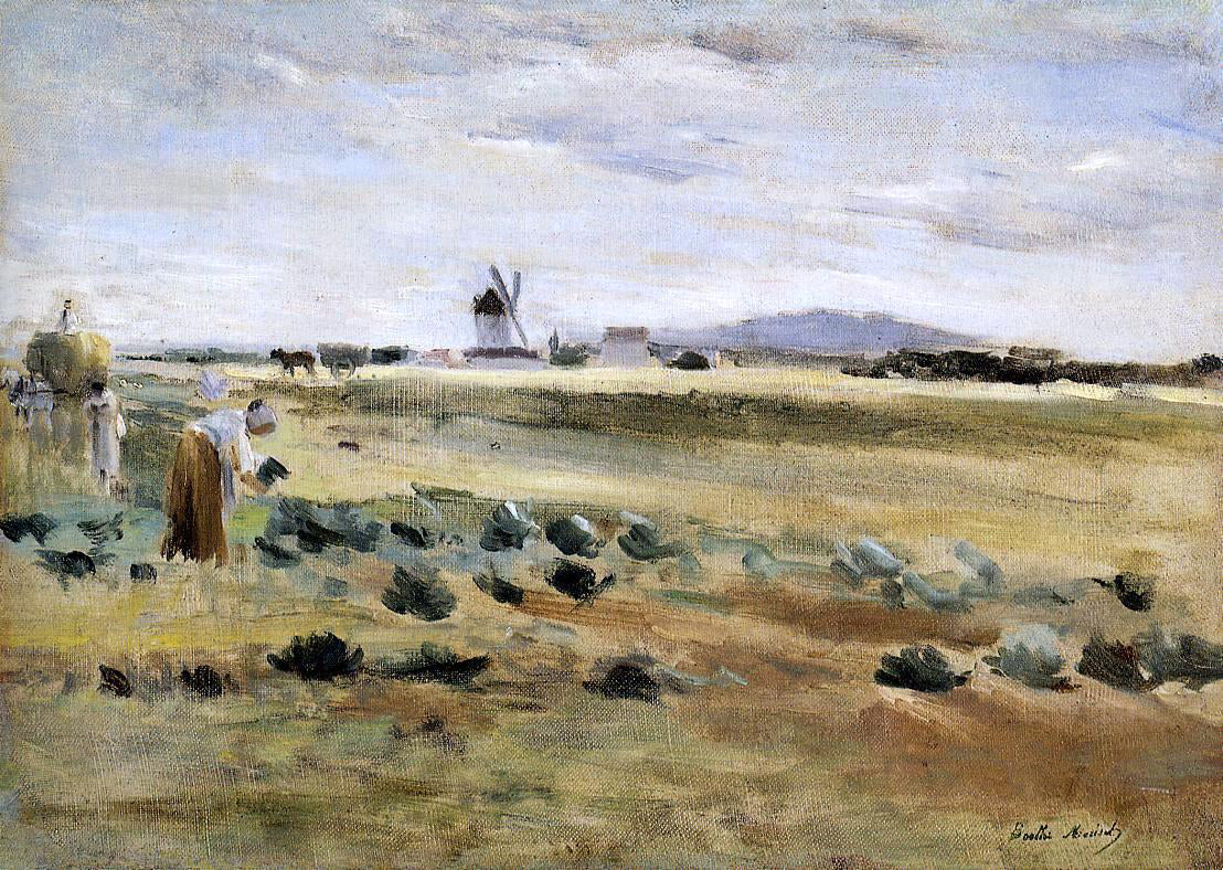  Berthe Morisot The Little Windmill at Gennevilliers - Hand Painted Oil Painting