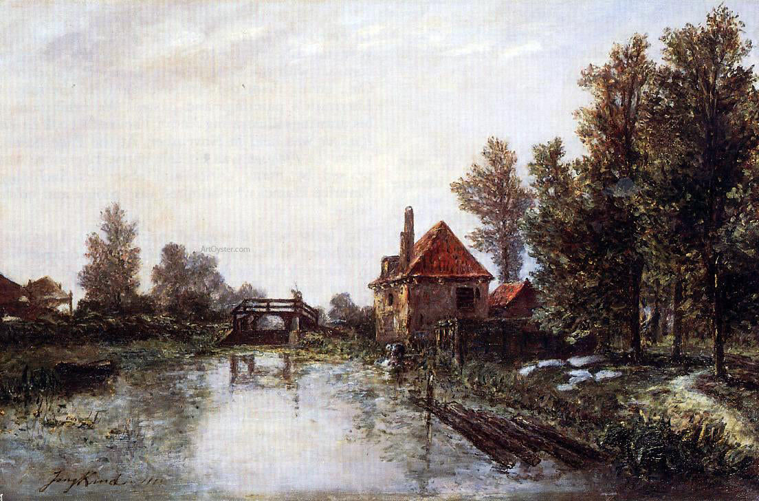 Johan Barthold Jongkind The Lock - Hand Painted Oil Painting
