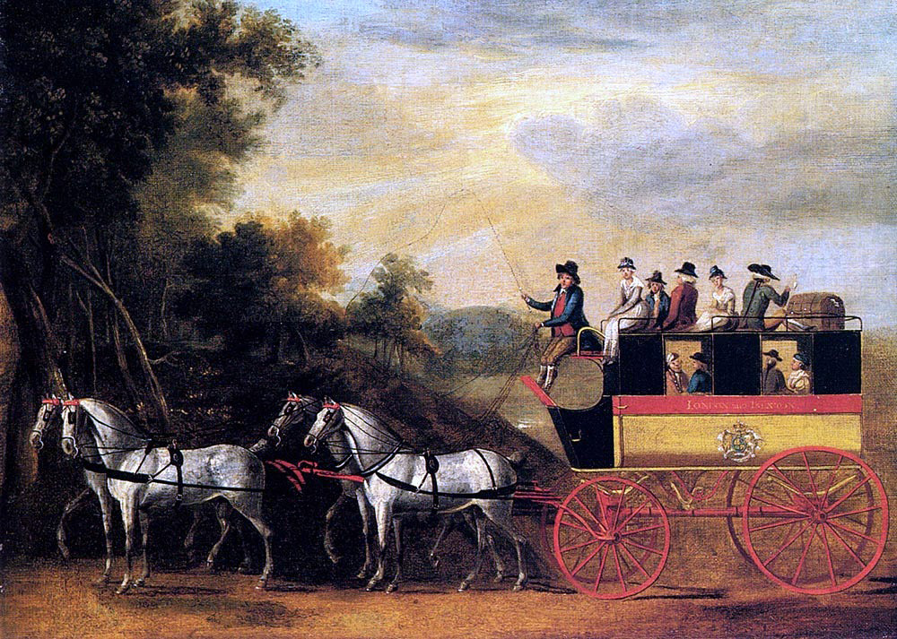 John Cordrey The London and Taunton Omnibus on the Open Road - Hand Painted Oil Painting