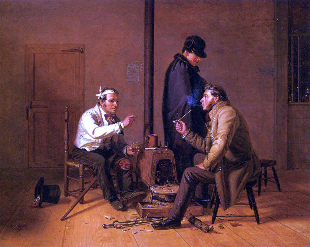 William Sidney Mount The Long Story (also known as The Tough Story) - Hand Painted Oil Painting