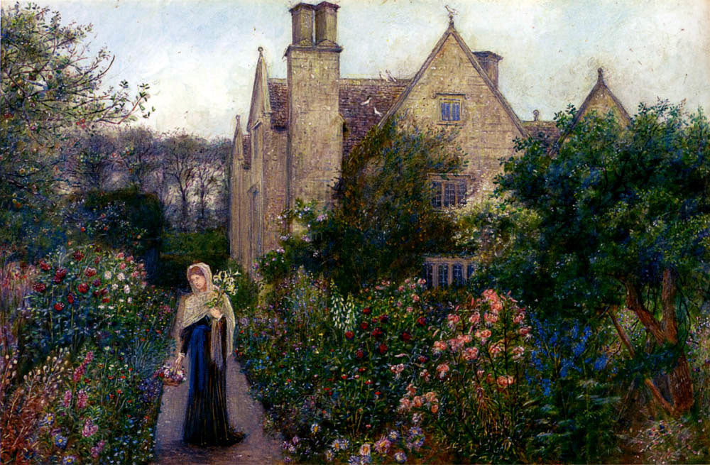 Maria Spartali Stillman The Long Walk At Kelmscott Manor, Oxfordshire - Hand Painted Oil Painting