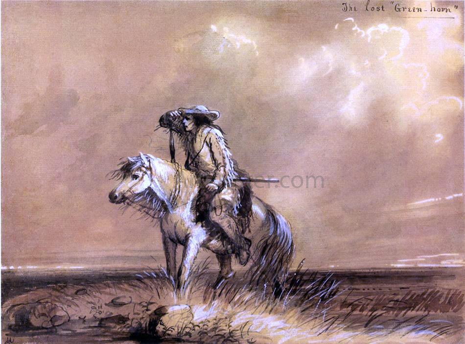 Alfred Jacob Miller The Lost "Green-Horn" - Hand Painted Oil Painting