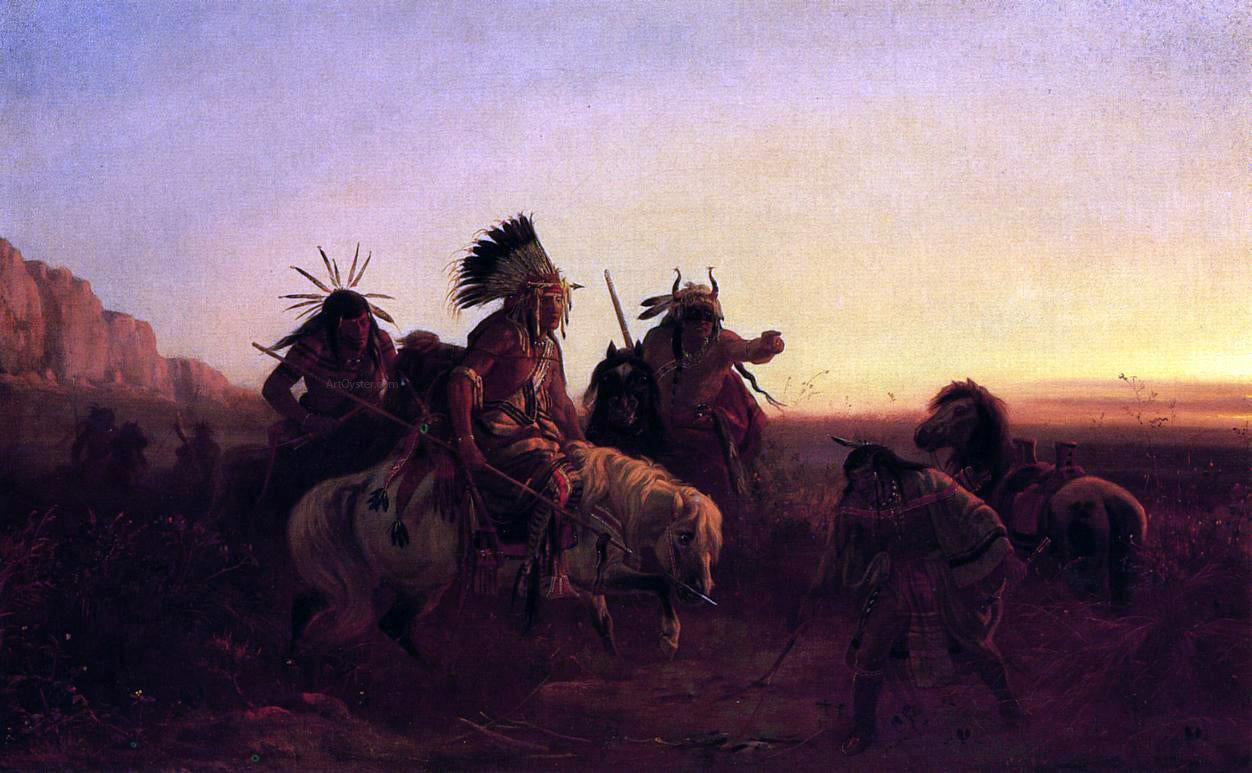 Carl Wimar The Lost Trail - Hand Painted Oil Painting