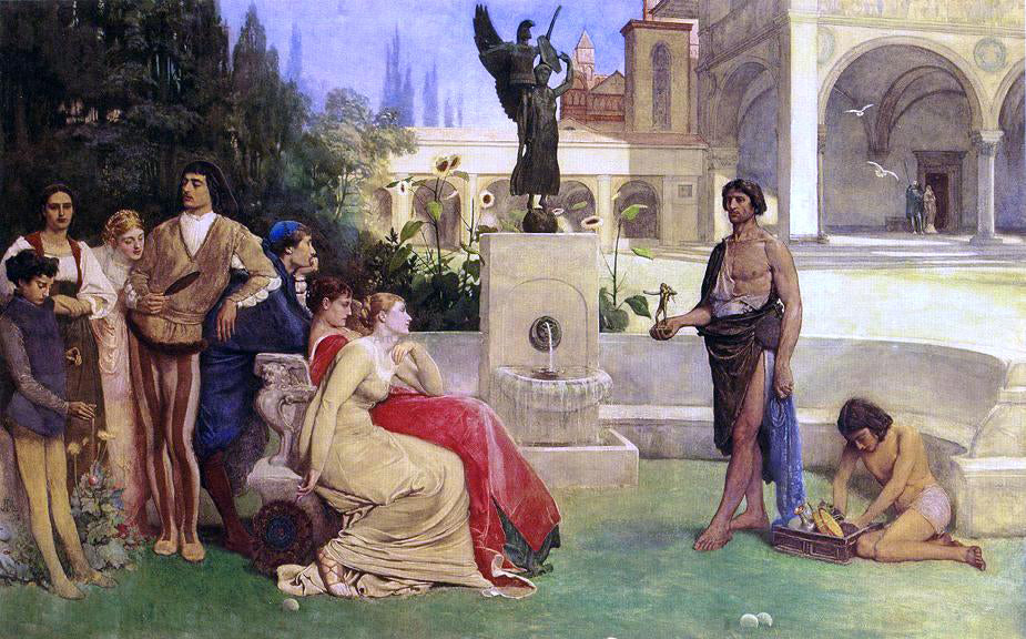 Sir Dromgole Linton The Lotus Eaters - Hand Painted Oil Painting