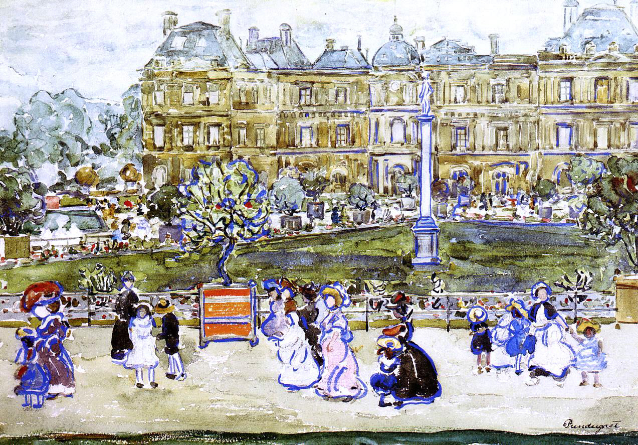  Maurice Prendergast The Louvre - Hand Painted Oil Painting