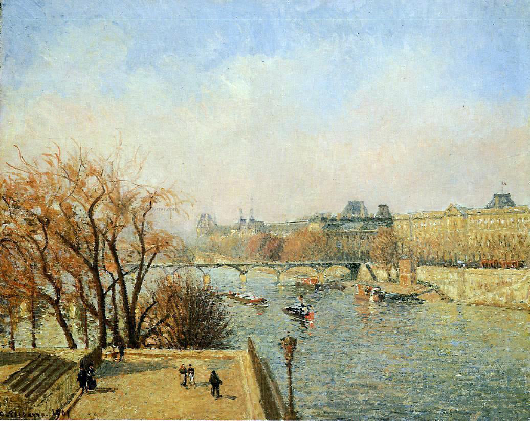 Camille Pissarro The Louvre: Morning, Sun - Hand Painted Oil Painting