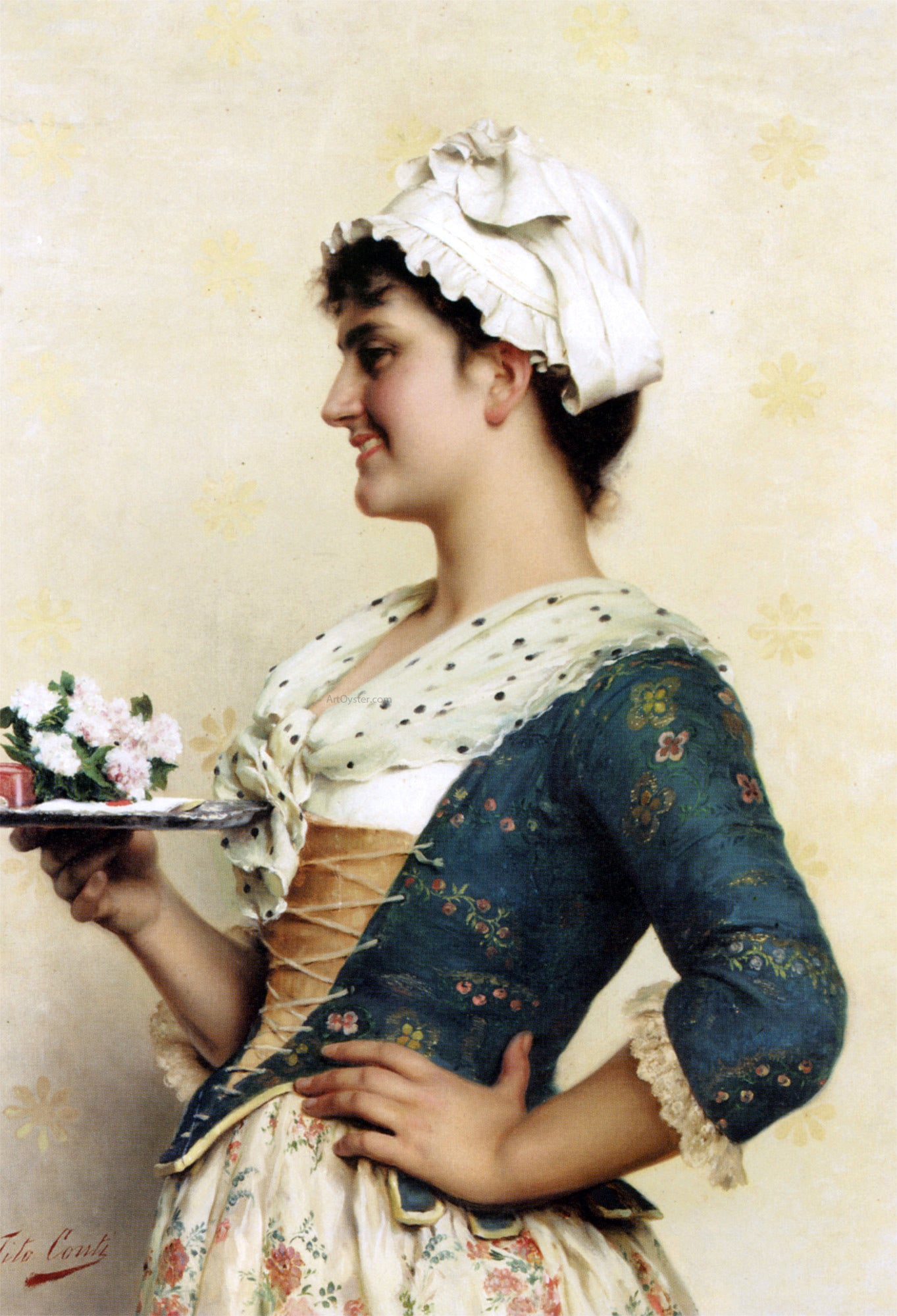 Tito Conti The Love Letter - Hand Painted Oil Painting