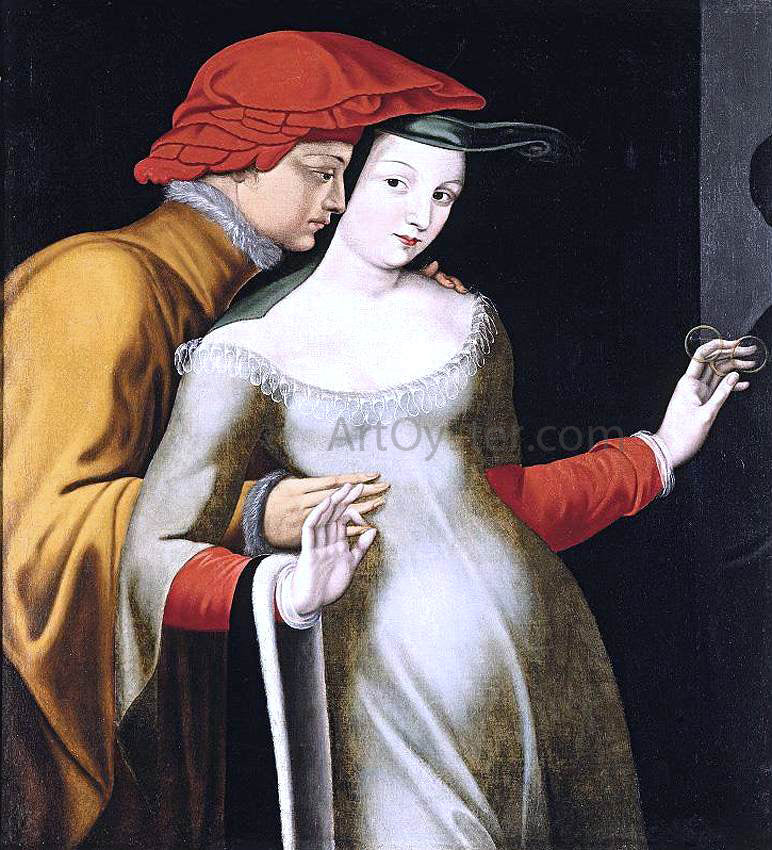 Masters of the Fontainebleau School The Lovers - Hand Painted Oil Painting