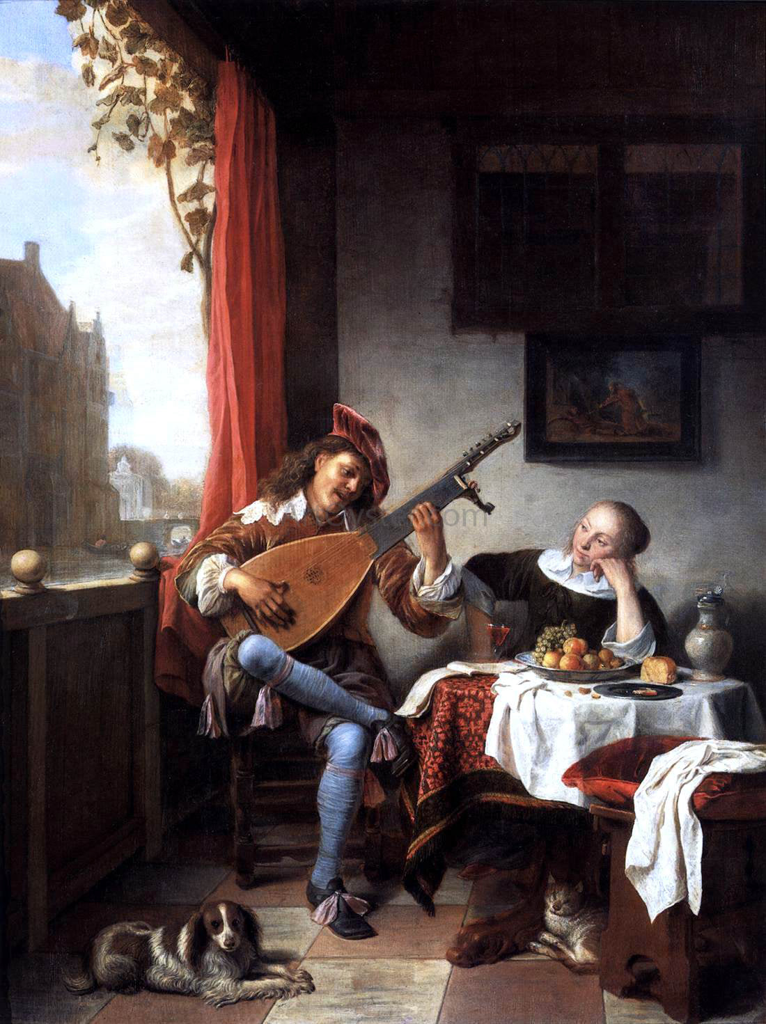 Hendrick Maertensz Sorgh The Lute Player - Hand Painted Oil Painting