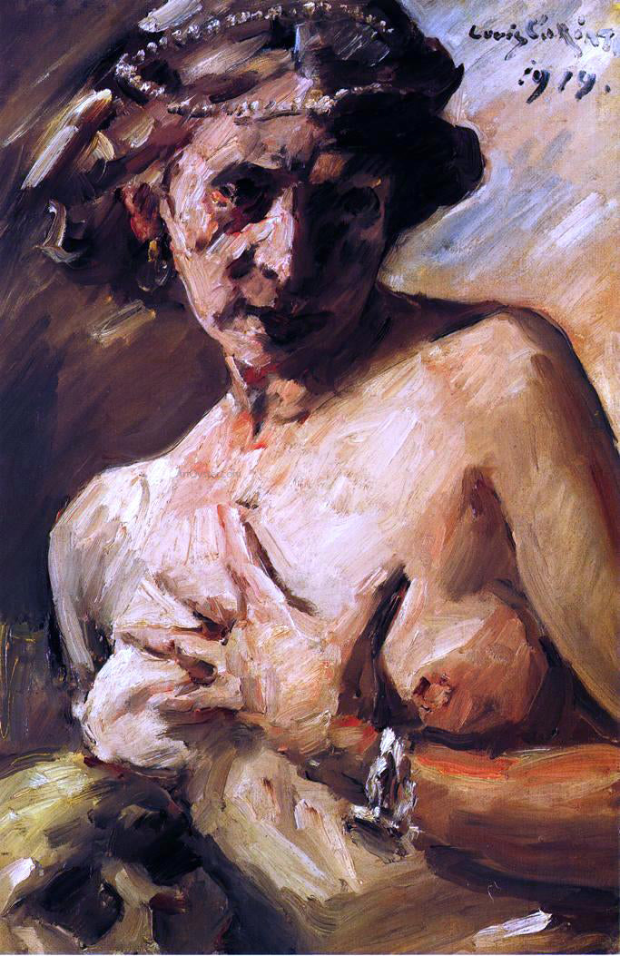 Lovis Corinth The Magdalen with Pearls in Her Hair - Hand Painted Oil Painting