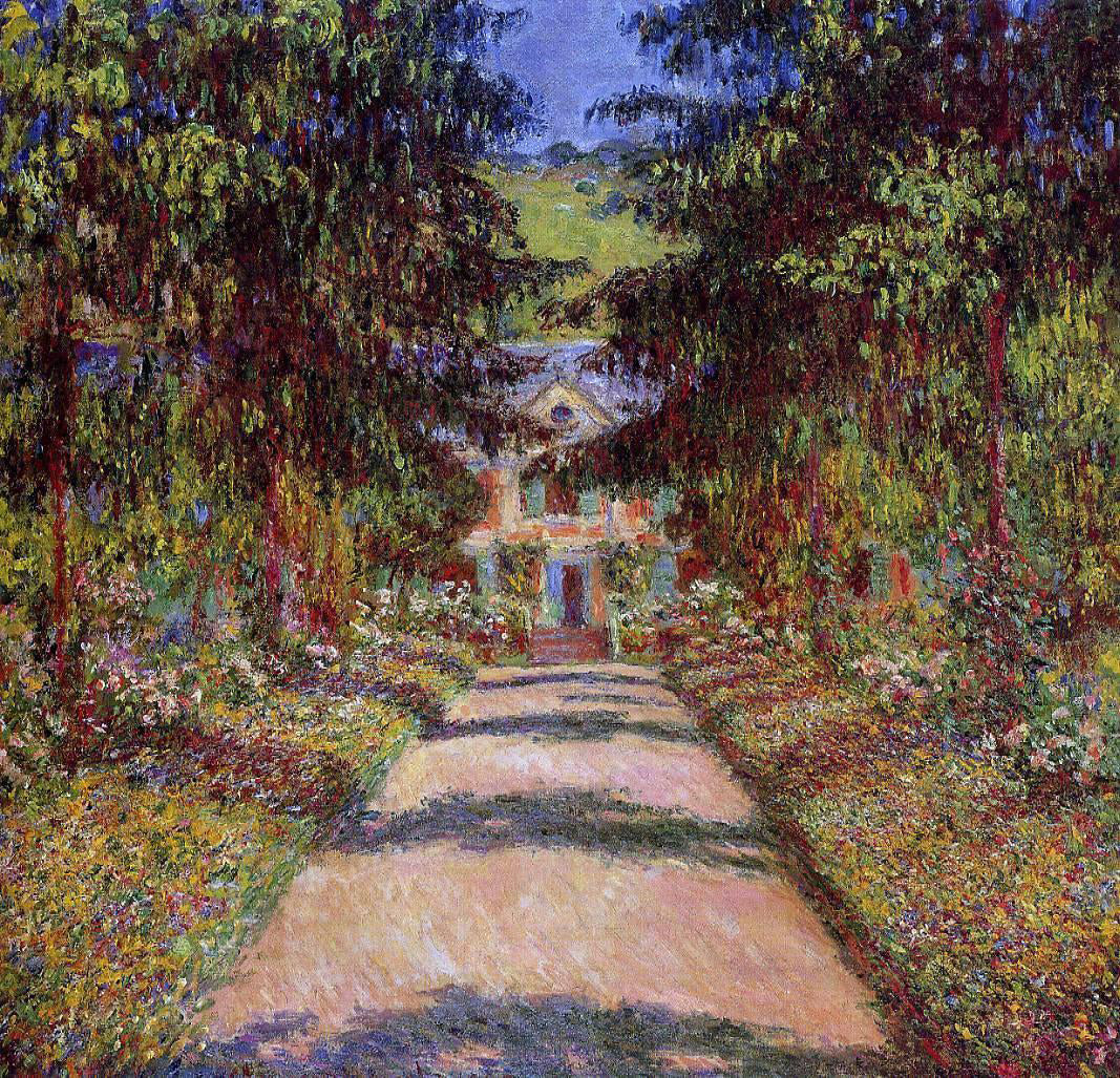 Claude Oscar Monet The Main Path at Giverny - Hand Painted Oil Painting