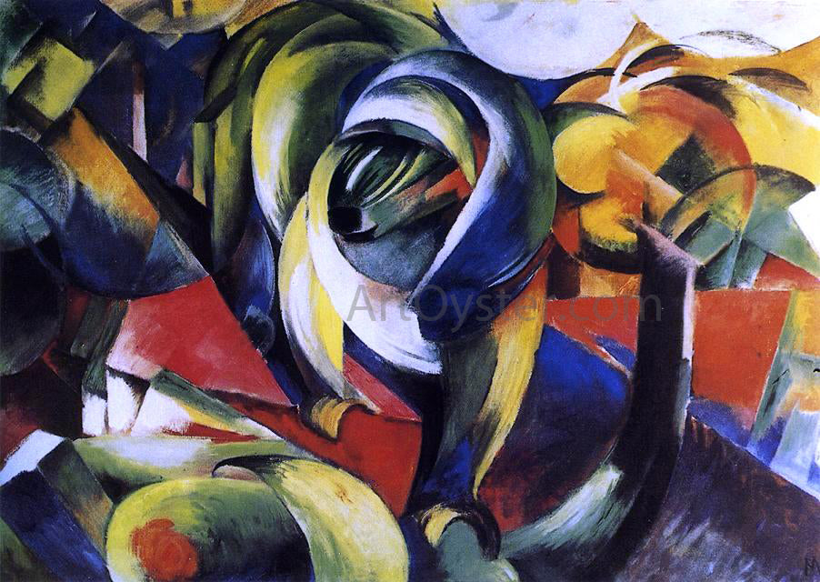 Franz Marc The Mandrill - Hand Painted Oil Painting