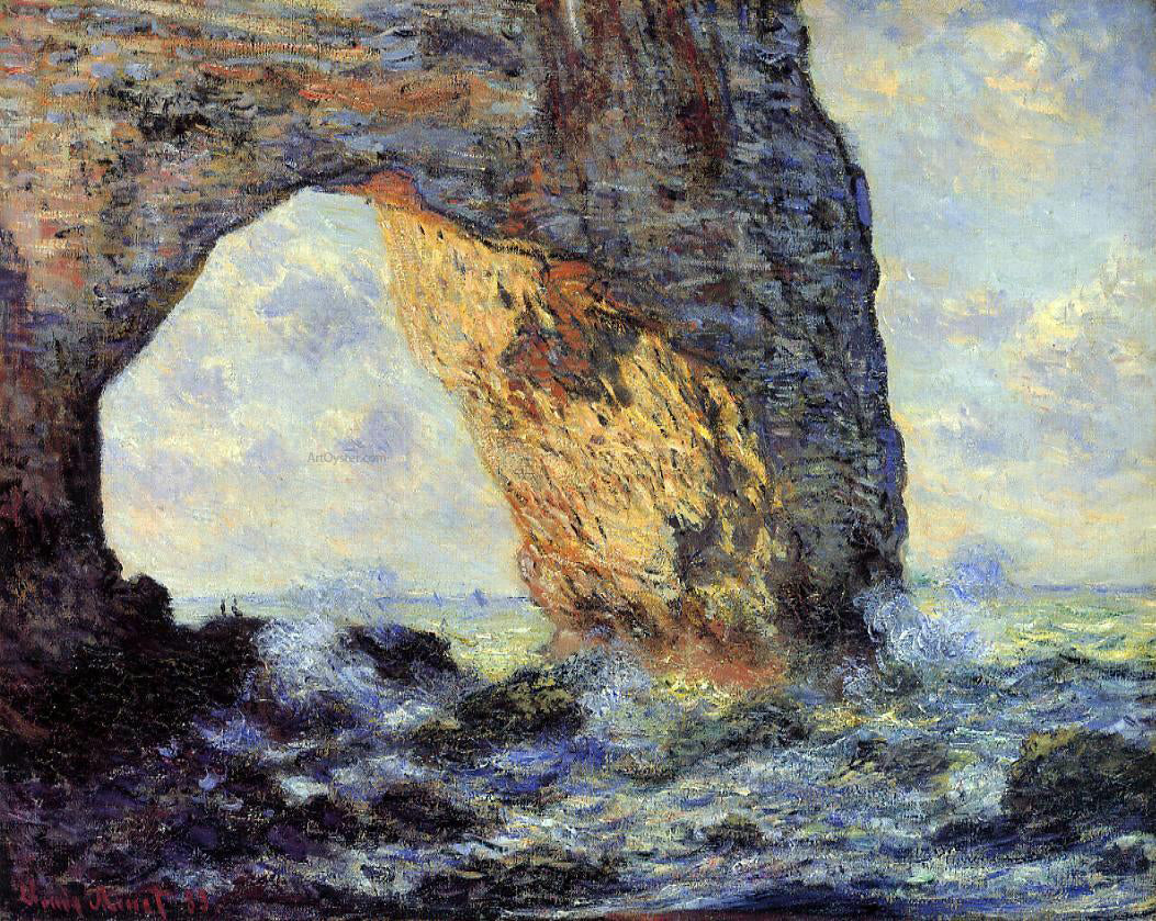 Claude Oscar Monet The Manneport, Etretat - Hand Painted Oil Painting