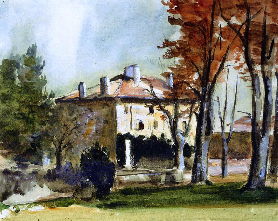  Paul Cezanne The Manor House at Jas de Bouffan - Hand Painted Oil Painting