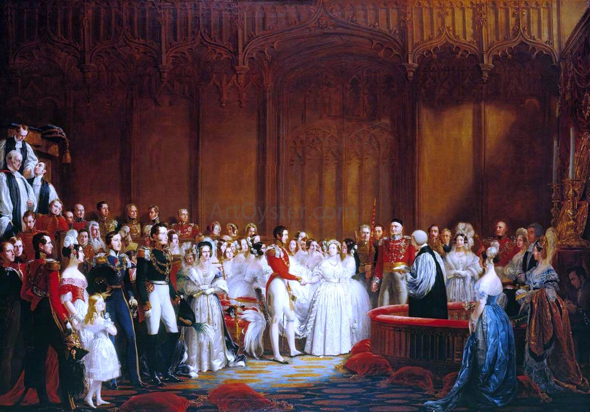 George Hayter The Marriage of Queen Victoria, 10 February 1840 - Hand Painted Oil Painting